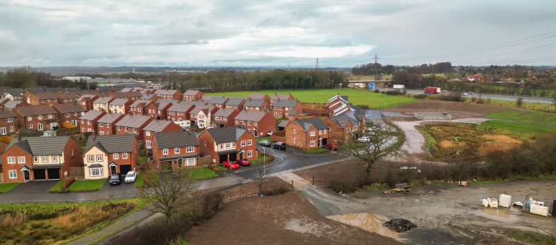 360 aerial virtual tours Carlisle Cumbria a view from the air looking over a housing estate